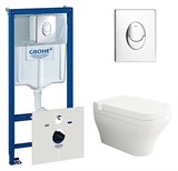 Комплект Bocchi Scala Arch 1080-001-0129 подвесной унитаз + инсталляция Grohe Rapid SL 38750001 + кнопка - фото 57413