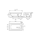 Чугунная ванна Jacob Delafon Nathalie 150x70 E2962-00 (без отвер. для ручек) - фото 59259