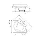 Акриловая ванна Jacob Delafon PRESQUILE 145x145 см угловая - фото 59320 Акриловая ванна Jacob Delafon PRESQUILE 145x145 см угловая - фото 59320