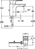 Смеситель Jacob Delafon Aleo E72275-CP для раковины - фото 59789 Смеситель Jacob Delafon Aleo E72275-CP для раковины - фото 59789