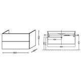 Тумба под раковину Jacob Delafon Vox 81 белый блестящий лак - фото 60006