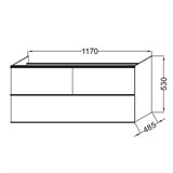 Тумба под раковину Jacob Delafon Odeon Up 120 белый блестящий - фото 60870