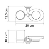 Держатель стакана и мыльницы Wasserkraft Ammer K-7026 - фото 62593 Держатель стакана и мыльницы Wasserkraft Ammer K-7026 - фото 62593