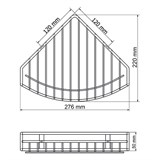 Полка металлическая угловая, "матовый хром" Wasserkraft K-1511 - фото 62998 Полка металлическая угловая, "матовый хром" Wasserkraft K-1511 - фото 62998