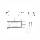 Стальная ванна Roca Contesa 160 см - фото 66003 Стальная ванна Roca Contesa 160 см - фото 66003
