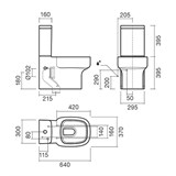 Набор Sanitana компакт BE YOU: чаша BTW + сливной бачок + крышка - фото 74921