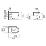 Набор Sanitana подвесной CORAL: чаша BTW + крышка slim с механизмом (микролифт) - фото 75019