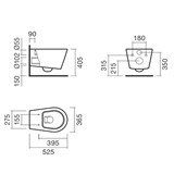 Набор Sanitana подвесной GLAM: чаша BTW + крышка с механизмом (микролифт) - фото 75049