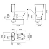 Набор Sanitana компакт KAPA: чаша + сливной бачок + крышка c механизмом (микролифт) - фото 75121