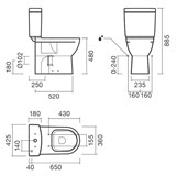 Набор Sanitana компакт MOBIL: чаша + сливной бачок + крышка - фото 75153