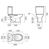 Набор Sanitana компакт MUNIQUE: чаша + сливной бачок + крышка с механизмом (микролифт) - фото 75195
