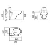 Набор Sanitana подвесной MUNIQUE: чаша + крышка с механизмом (микролифт) - фото 75202