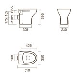 Набор Sanitana приставной POP: чаша + крышка - фото 75266