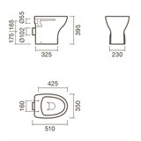 Набор Sanitana приставной POP: чаша + крышка с механизмом (микролифт) - фото 75290