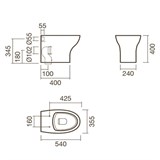 Набор Sanitana приставной POP ART: чаша BTW + крышка - фото 75424
