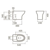 Набор Sanitana приставной POP ART: чаша BTW + крышка с механизмом (микролифт) - фото 75430