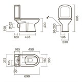 Набор Sanitana компакт REGINA: чаша + сливной бачок + крышка фанера - фото 75484