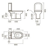 Набор Sanitana компакт REGINA: чаша + сливной бачок + крышка фанера - фото 75488