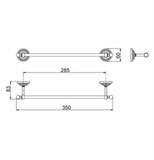Держатель Paini 88CR001 Duomo для полотенца 35 см - фото 75949